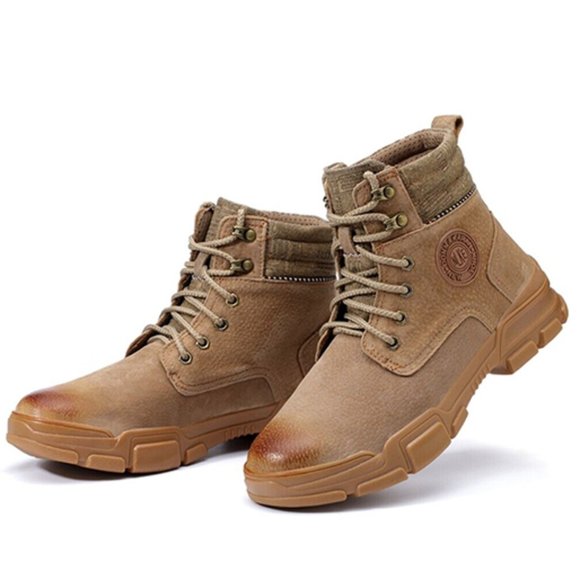 Wisstt Mens Work Safety Shoes Steel Toe Indestructible Military Waterproof Boots - Picture 1 of 10